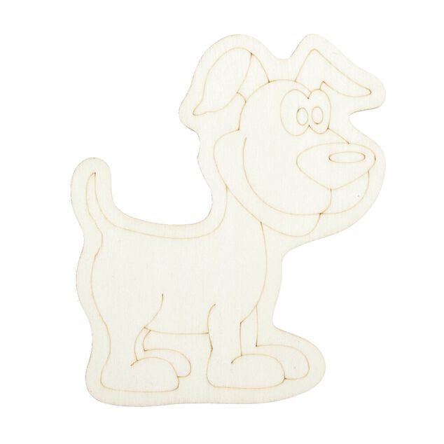 Figurine &agrave; peindre en bois avec 3 peinture acrylique et 1 pinceau inclus