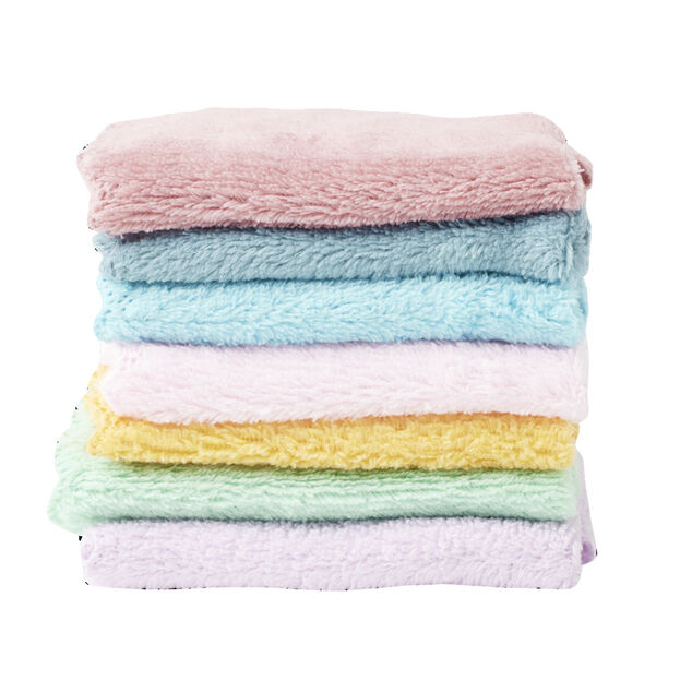 Lingette nettoyante visage x7 lavable et réutilisable microfibre douce 22,5x22,5cm