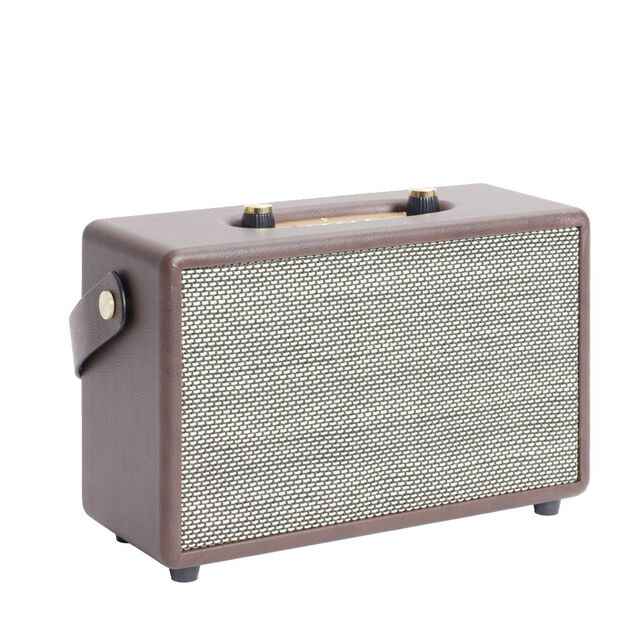 Enceinte rétro bluetooth en bois 20W