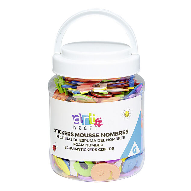 Baril Cr&eacute;atif chiffres en mousse 360 pi&egrave;ces