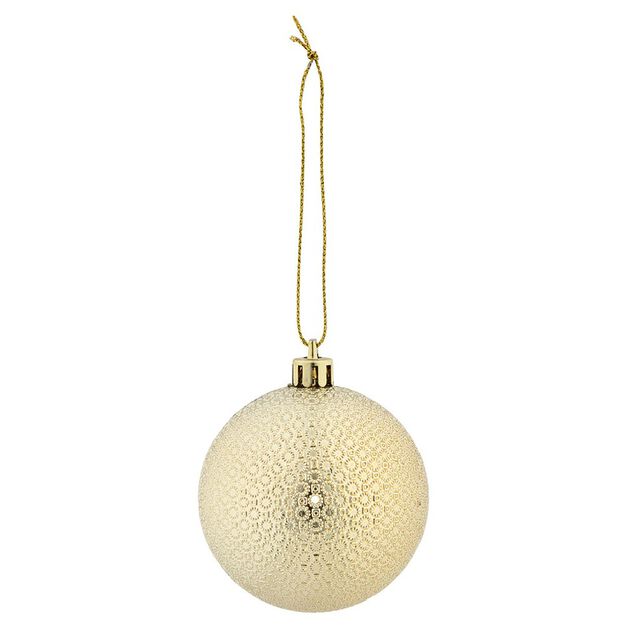 Boule de No&euml;l &agrave; motif relief brillant