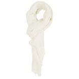Foulard pliss&eacute; lurex polyester blanc 75x180cm