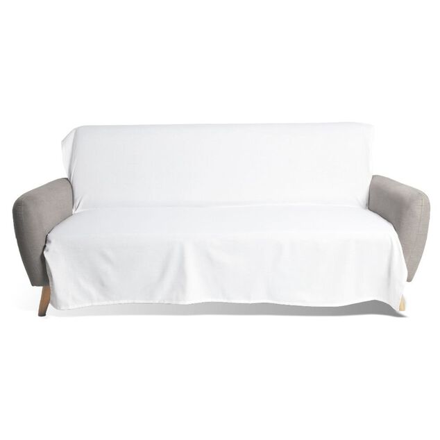 Jet&eacute; de canap&eacute; 170x250cm polycoton beige