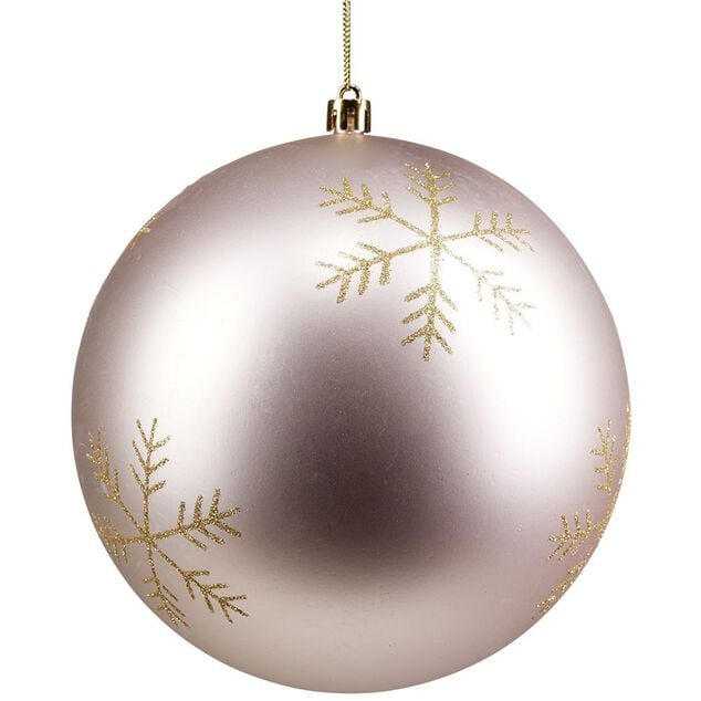 Boule de No&euml;l rose et dor&eacute;e x32