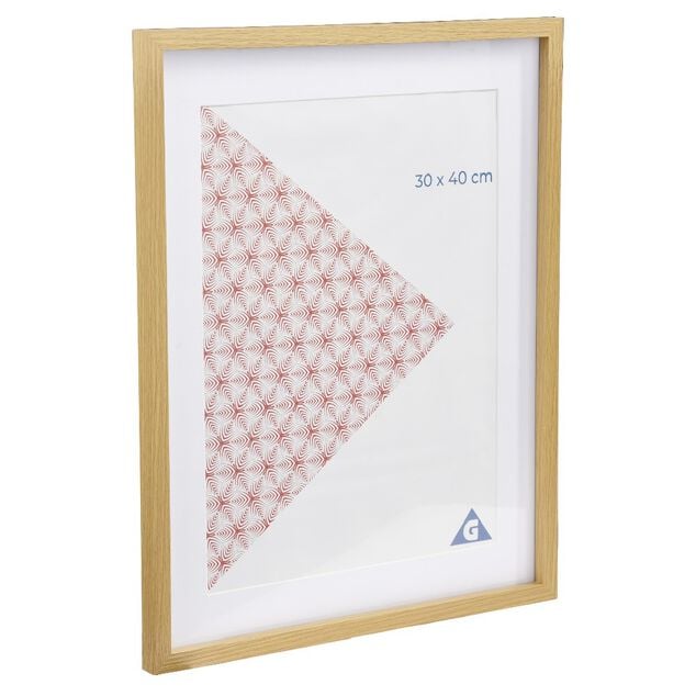Cadre photo bois clair 40x50cm pour photo 30x40cm
