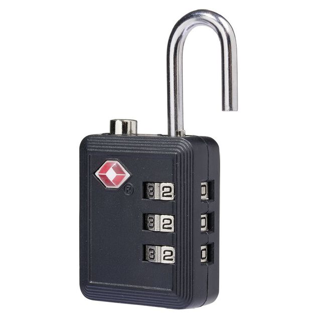 Cadenas de voyage avec code de s&eacute;curit&eacute; noir