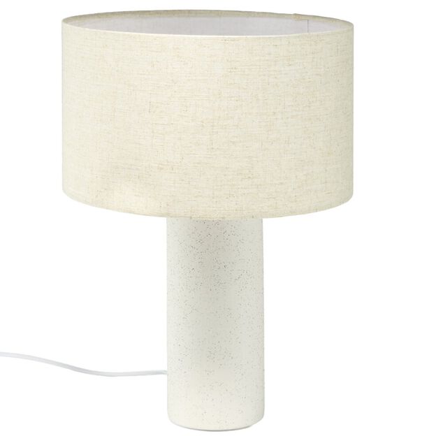 Lampe &agrave; poser effet pierre blanche &Oslash;30xH42cm