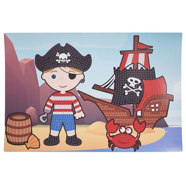 Mosa&iuml;que g&eacute;ante &agrave; sticker th&egrave;me pirate x4 - 40x60cm