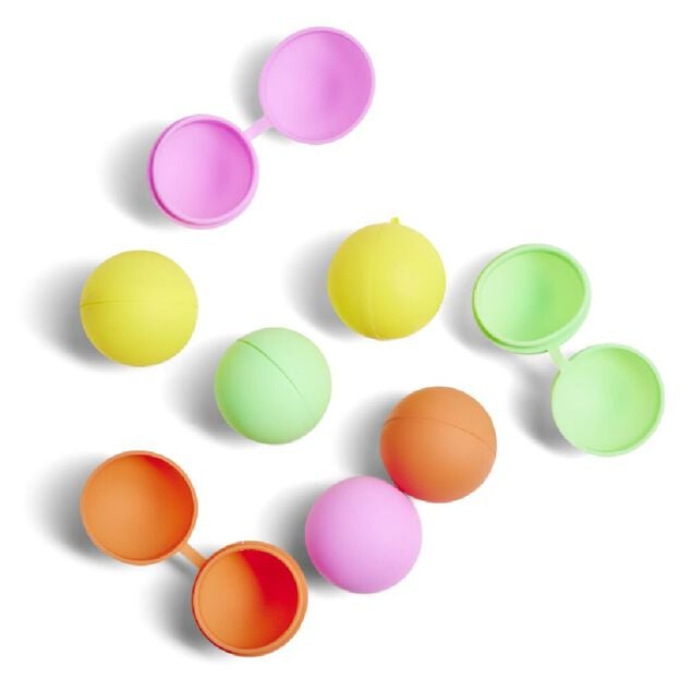 Bombes &agrave; eau r&eacute;utilisables silicone multicolore x8