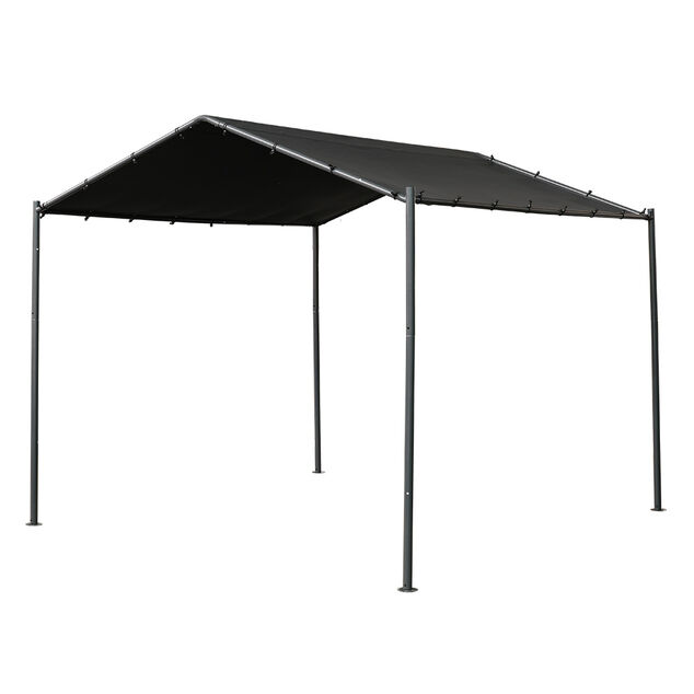 Tonnelle carport Bud Bud toit 2 pentes d&eacute;perlant UPF50+ 300x300xH260cm 9m&sup2;