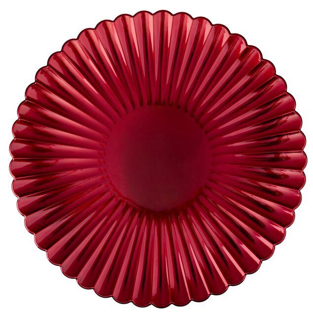 Sous-assiette forme fleur &Oslash;33 cm rouge