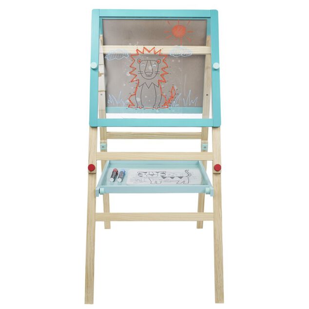 Tableau double face noir transparent en bois certifi&eacute; FSC&reg;