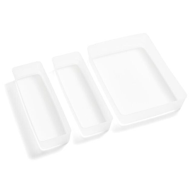 Lot de 3 boîtes de rangement pour tiroirs