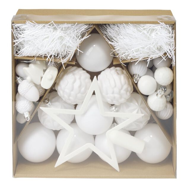 D&eacute;coration sapin de No&euml;l assorties x40 (2 mod&egrave;les)