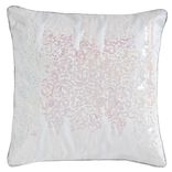 Housse coussin blanc brillant à sequins collection Serenity