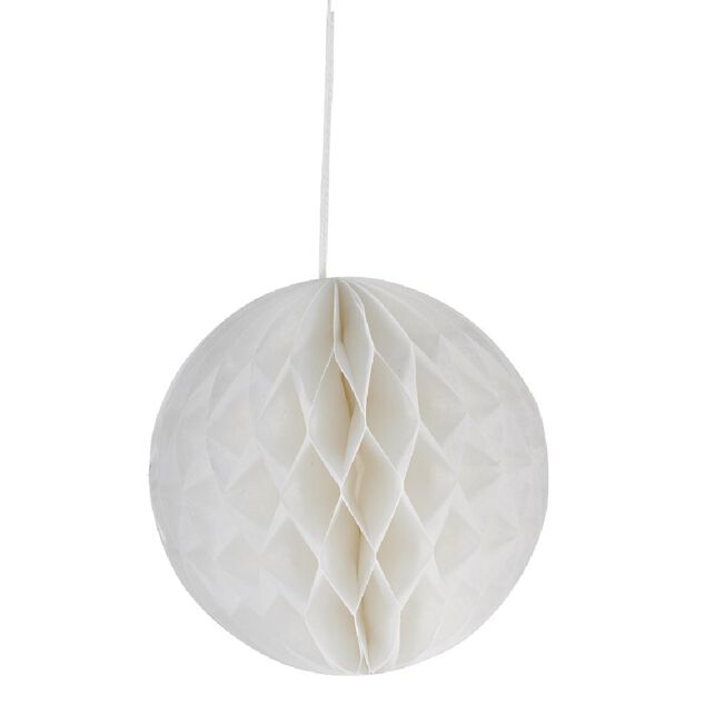 Guirlande boule en papier blanc