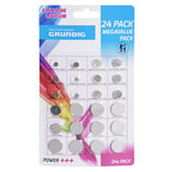 Lot de 24 piles bouton AG et CR