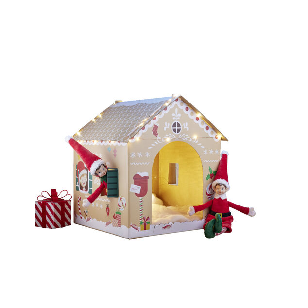 Maison de lutin farceur en carton H32x33x39cm