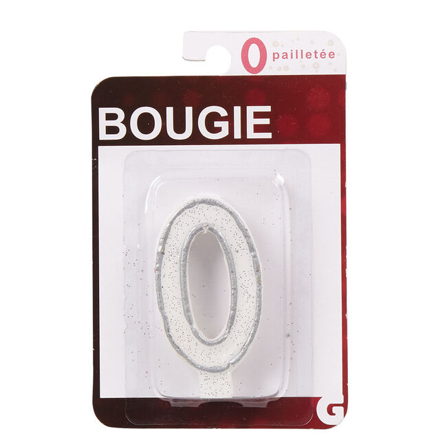 Bougie anniversaire chiffre 0