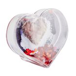 Boule à neige personnalisable forme coeur en verre 9,5x9,5cm