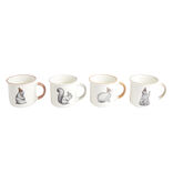 Lot de 4 mugs animaux 33,5cl