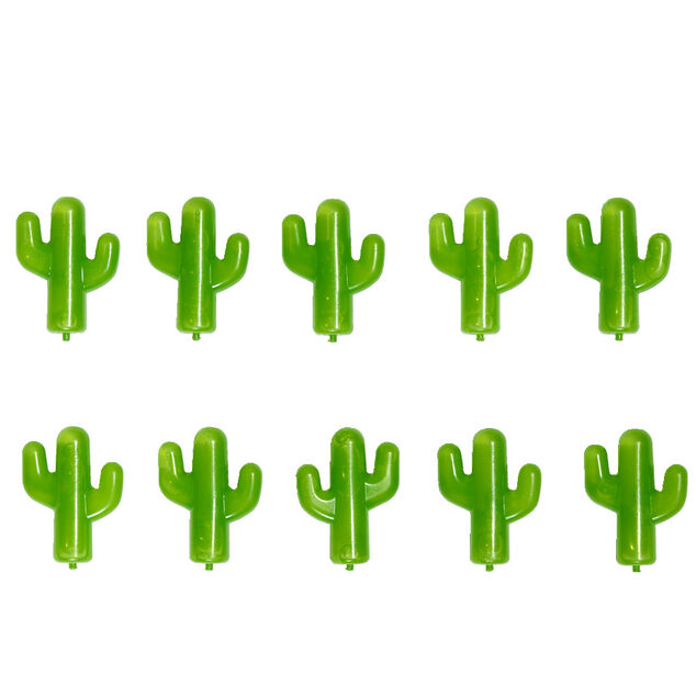 Lot de 10 gla&ccedil;ons r&eacute;utilisables en forme de cactus 5x3,5cm
