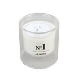 Bougie parfumée dans verre double paroi senteur jasmin 25H