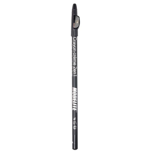 Crayon yeux cr&egrave;me 2en1 noir 1gr avec bouchon tailleur
