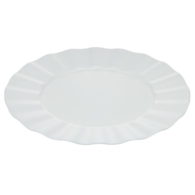 Sous-assiette bord ondul&eacute; &Oslash;33 cm blanc