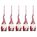 Gnome à suspendre rouge et blanc H.10,5 cm x5