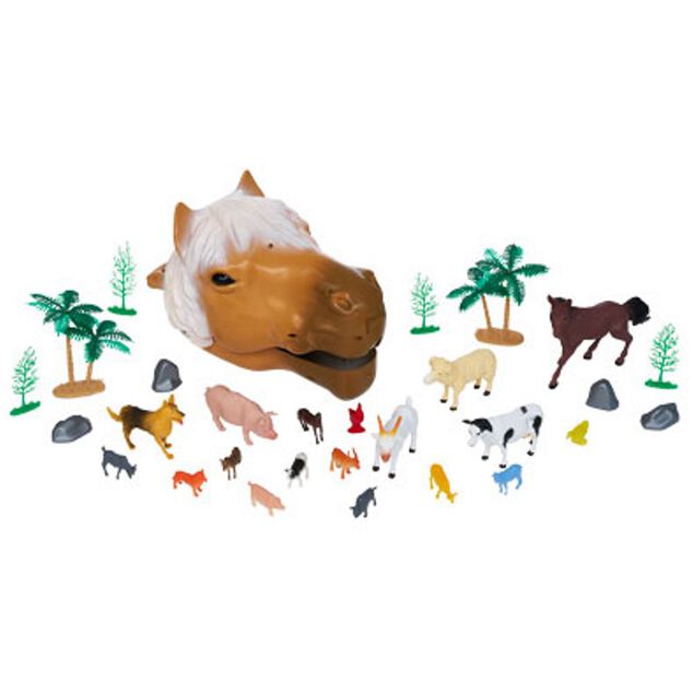 T&ecirc;te de cheval + 20 figurines