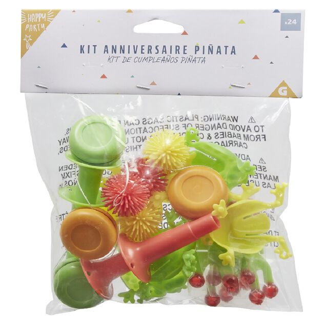Kit anniversaire pour pi&ntilde;ata 24 pi&egrave;ces