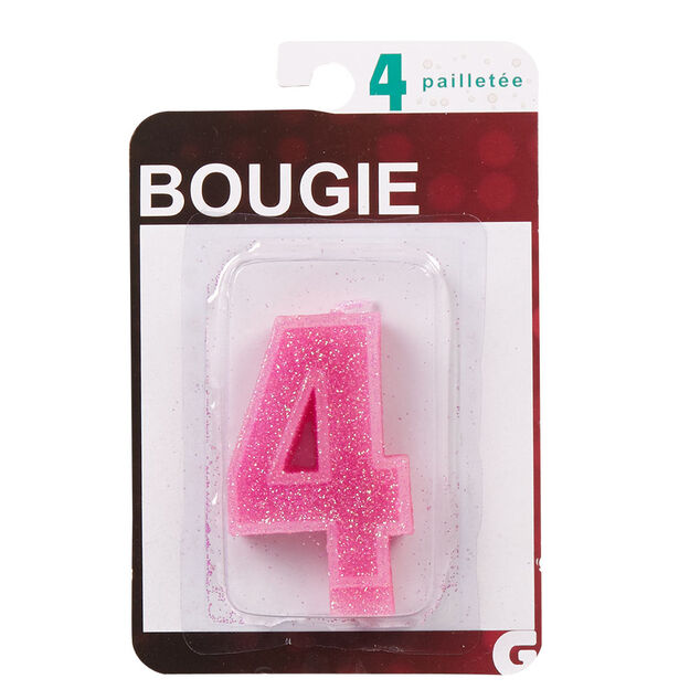 Bougie anniversaire chiffre 4