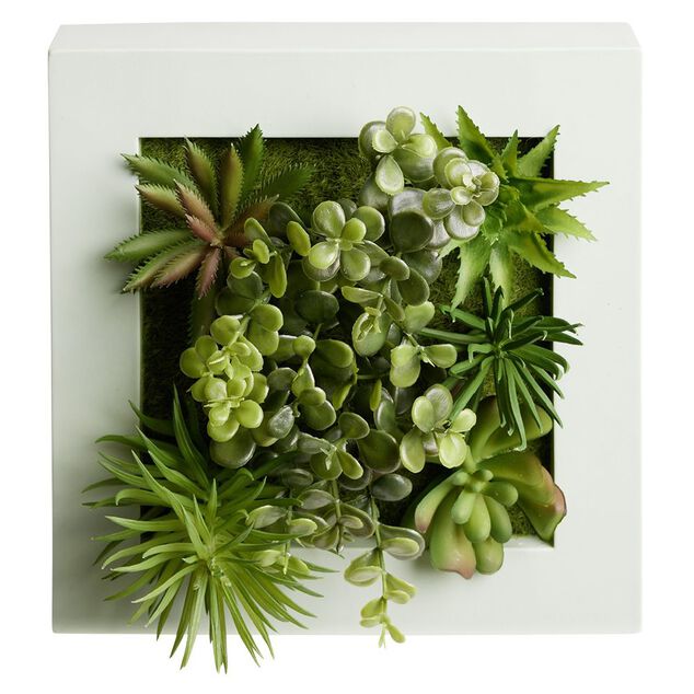 Cadre v&eacute;g&eacute;tal plante artificielle murale