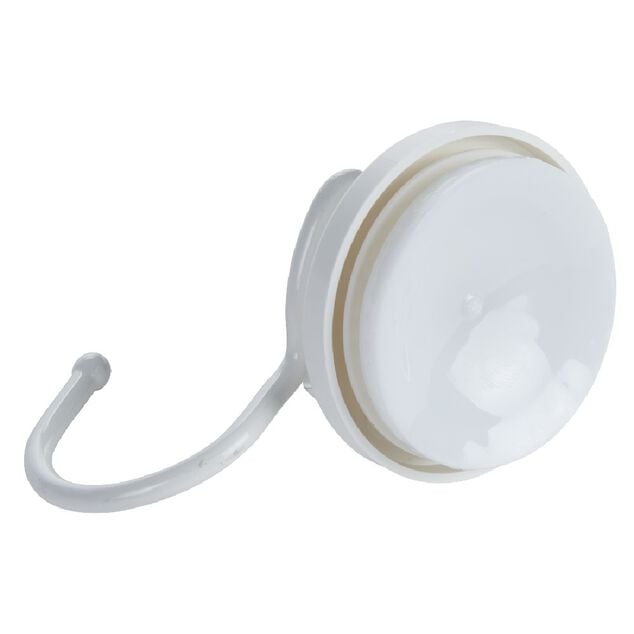 Pat&egrave;re 1 crochet &agrave; ventouse blanc