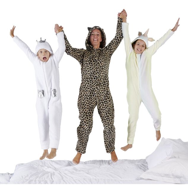 Pyjama combinaison chat l&eacute;opard Taille S