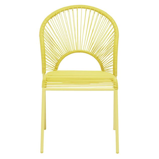 Chaise Urban filaire jaune 49x48,5xH88cm