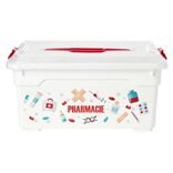 Bo&icirc;te &agrave; pharmacie blanche et rouge