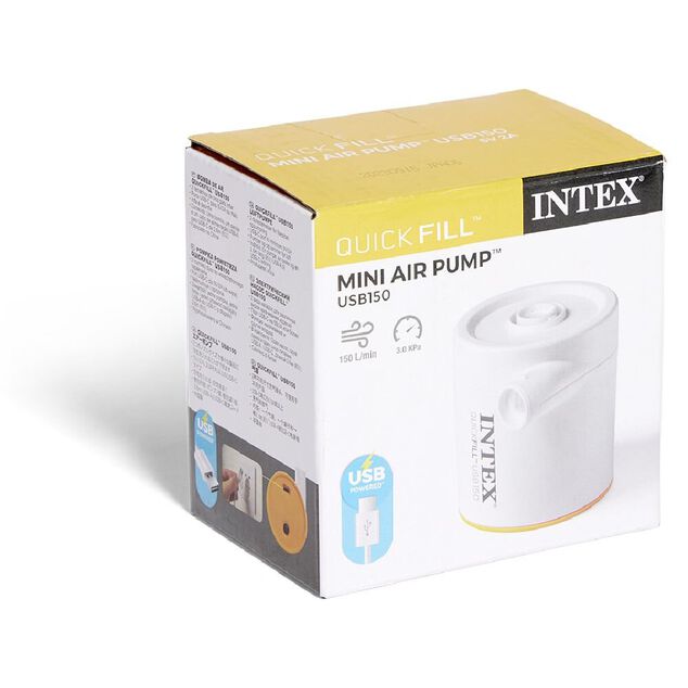 Mini gonfleur matelas USB Intex blanc