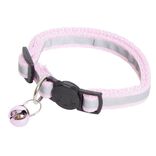 Collier pour chat réfléchissant ajustable avec clochette L30cm (4 modèles)