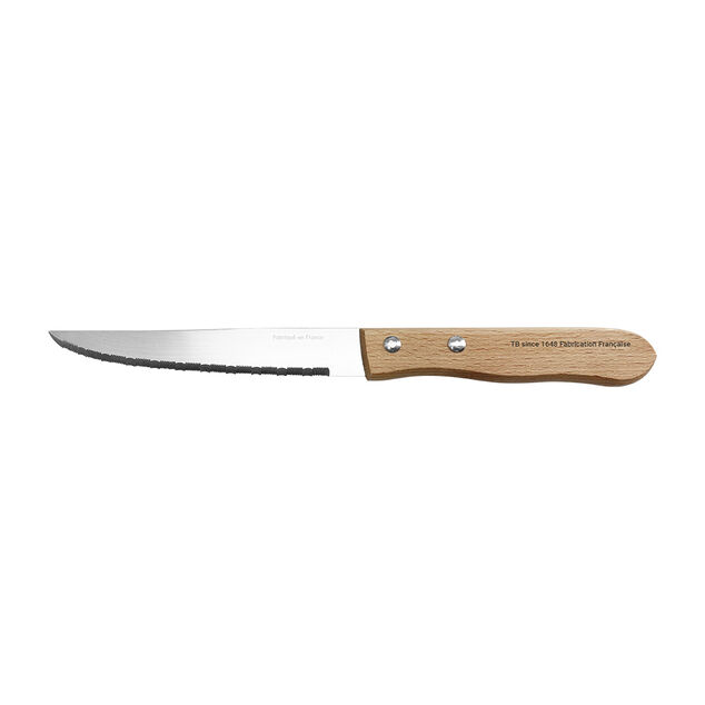 Couteau &agrave; steack manche h&ecirc;tre