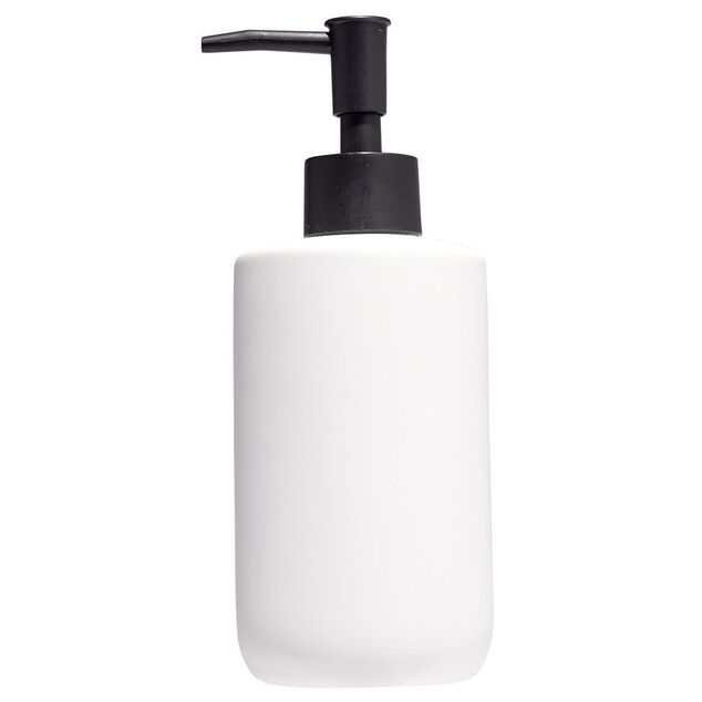 Distributeur de savon c&eacute;ramique blanc &Oslash;7xH18,5cm
