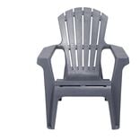 Fauteuil de jardin Relax plastique gris 86x75xH86cm