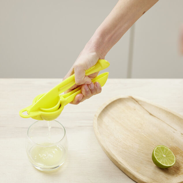 Pince presse citron manuel plastique vert