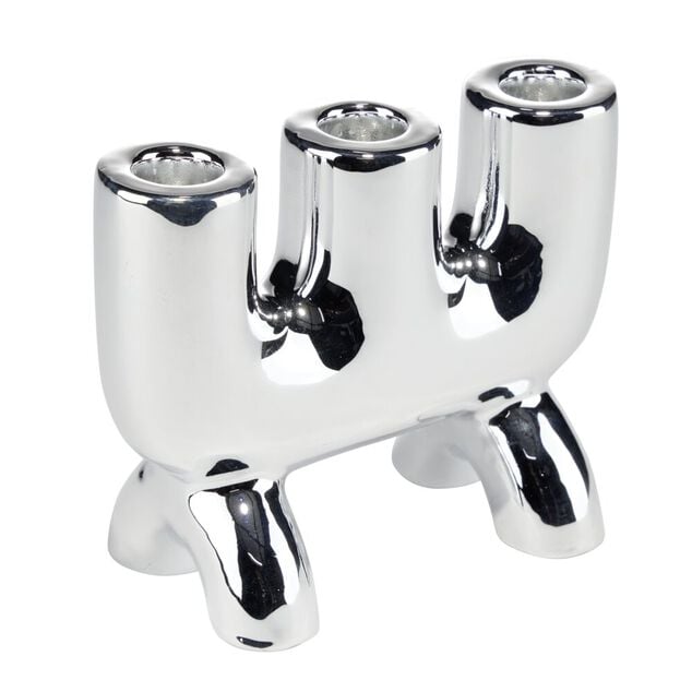 Bougeoir dolomite triple 15x12xH6cm (2 mod&egrave;les)