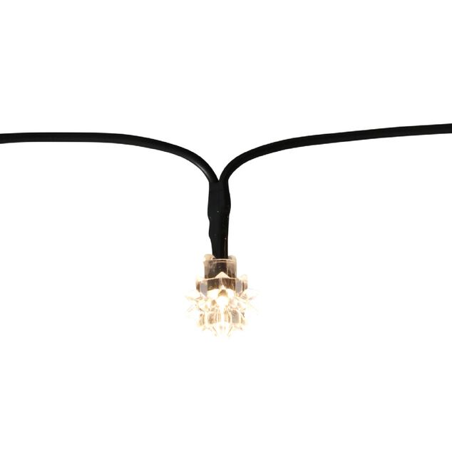 Guirlande &eacute;lectrique Diamants 40 Led Blanc chaud clignotant 3,9 m