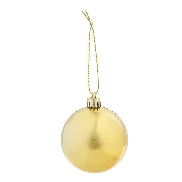 Boule de No&euml;l blanche et dor&eacute;e x 32