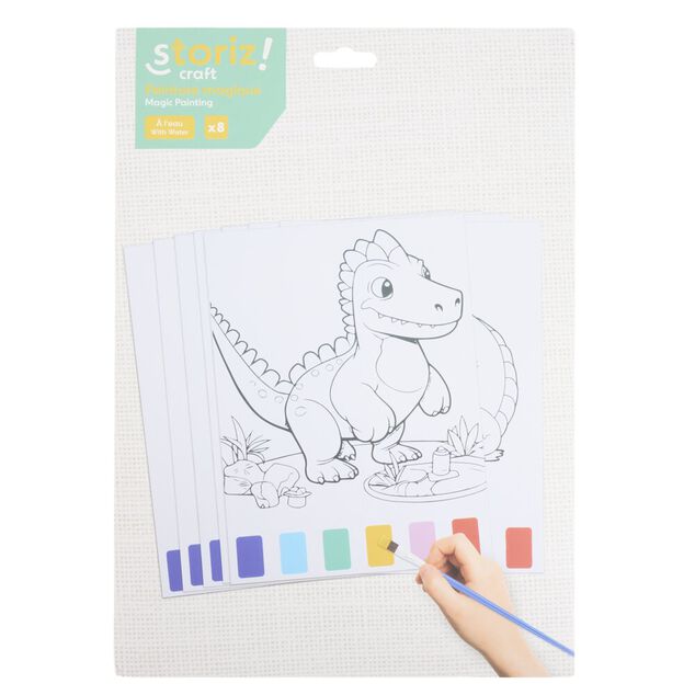 Cahier de coloriage 24 pages avec peinture &agrave; l'eau (2 mod&egrave;les)