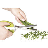 Ciseaux &agrave; herbes fra&icirc;ches 5 lames tranchantes et  peigne de nettoyage