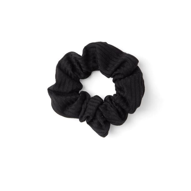 Lot de 8 chouchous scrunchies polyester c&ocirc;tel&eacute; noir